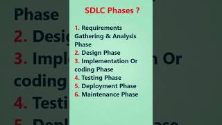 what is sdlc phases  software testing interview question shortsvideo youtubeshorts shorts [upl. by Timothea479]