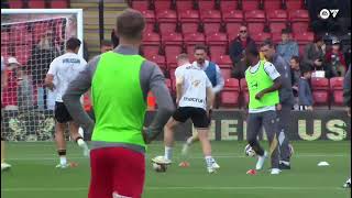 LEYTON ORIENT v WREXHAM AFC PREMATCH WARM UP [upl. by Kendell]