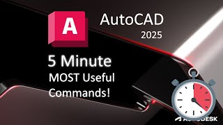 Top 5 MOST Useful Commands in AutoCAD [upl. by Bever420]