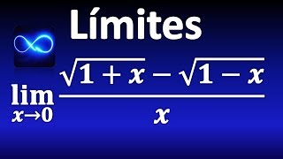 38 Límite con indeterminación 00 con raíz cuadrada racionalizando [upl. by Abbey777]
