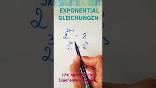 EXPONENTIALGLEICHUNGEN LÖSEN youtubeshorts students maths [upl. by Sims395]