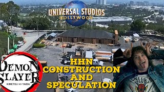 HHN HOLLYWOOD 2023 END of APRIL CONSTRUCTIONSPECULATION UPDATES DEMON SLAYER and STRANGER THINGS [upl. by Cheryl426]