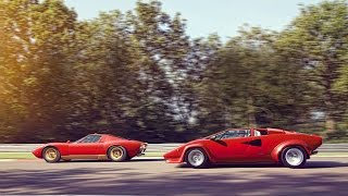 Lamborghini Miura and Countach the Lambo legends meet [upl. by Adnov]