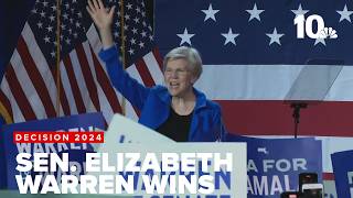 US Sen Elizabeth Warren delivers victory speech [upl. by Shifrah]