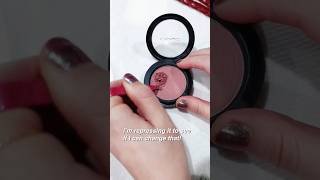 how to fix makeup with hard pan repressing my mac blush thats been hard panned for THREE years [upl. by Yhtommit]