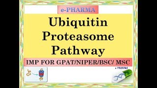 UbiquitIn proteasome pathway protein dedradation IMP FOR GPAT NIPER DI Pharmacist BSC MSC [upl. by Herwig]