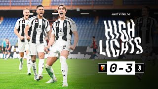 HIGHLIGHTS SERIE A  Genoa 03 Juventus  Dušan and Conceição headline Juves return to winning ways [upl. by Eselahc]