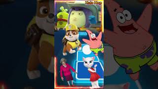 Oddbods Vs Patrick Spongebob Vs Scary Teacher Vs Talking Angela coffindance Tiles Hop viral song [upl. by Annehsat]