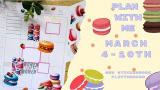 Plan With Me THE HAPPY PLANNER  March 410  New stickerbook unboxing  Lemon Stickers [upl. by Ylas]