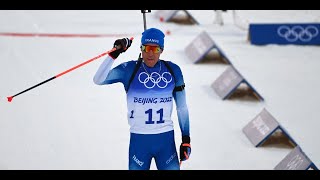 JO de Pékin  Première médaille dor pour la France grâce au biathlète Quentin Fillon Maillet [upl. by Wahs745]