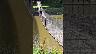 Tim made it across Croswell Michigabs swinging bridge Built 1905 139 long [upl. by Omland]