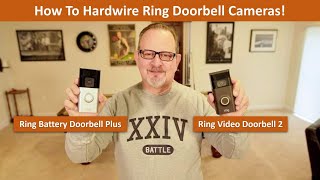 How To Hardwire Ring Doorbell Cameras Works With New Ring Battery Doorbell Plus ringdoorbell diy [upl. by Llenrev383]