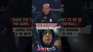 James Franklin on final seconds vs Maryland 😬 via GoPSUTV [upl. by Notyarb233]