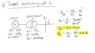 Regneeksempel 1 Kortslutningsberegninger [upl. by Bobbye24]