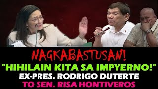 Pres Rodrigo Duterte Vs Risa Hontiveros Highlights  Senate Hearing on war on Drugs [upl. by Nomyad149]