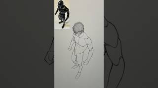 Drawing Dynamic Poses with an Action Figure draw drawing sketch pose fyp [upl. by Xilef]