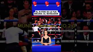 El réferi se le fue encima el boxeador boxeo boxing box [upl. by Atekihs]