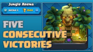 Arena 9 consecutive win gameplay  Clash Royale [upl. by Eskil]