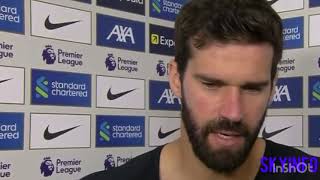 Alisson Becker Post Match Interview  Liverpool 01 Nottingham Forest [upl. by Tartan105]