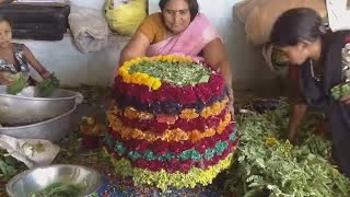 how to make bathukamma  celebration in village [upl. by O'Connor]