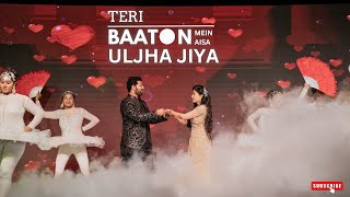 Teri Baataon Mein Aisa Uljha Jiya  Bride and Groom’s Magical Sangeet Dance  Couple Performance [upl. by Marylinda]