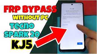 Tecno Spark 20 KJ5 FRP bypass Android 12 Without PC [upl. by Evelinn]