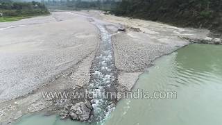 Massive Brahmaputra river before it enters the plains in Arunachal Pradesh [upl. by Adiaz]