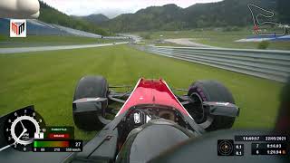 Really Lucky Day at Red Bull Ring Race 1 BOSSGP 22 May 2021  GP2  onboard Simone Colombo [upl. by Acinor]