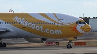 NokScoot Boeing 777200ER HSXBA Landing at NRT 34R [upl. by Aliet]