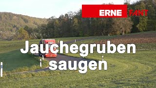 Jauchegruben reinigen mit dem Saugbagger [upl. by Anirbas877]