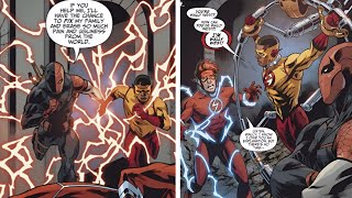 Flash Warning Kid Flash Faces Deathstroke Threat [upl. by Eneleuqcaj]