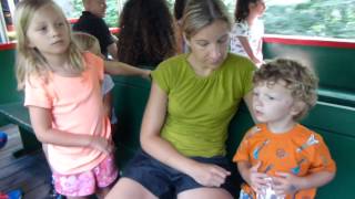 The family rides the train at Clarks Trading Post and runs into the Wolfman  2013 [upl. by Sinnek]