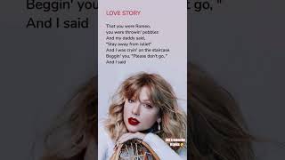 Taylor Swift  Love story  Short Lyrics lyrics singer [upl. by Busch789]