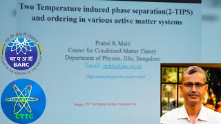 Lecture by Prof Prabal K Maiti  IISc Bangalore barc profofmyprof computationalphysicist [upl. by Hillie686]