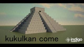 Maya Chichen Itza Kukulcan Pyramid 3DCG Movie SketchUp Indigo render [upl. by Grote]