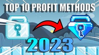 TOP 10 PROFIT METHODS IN GROWTOPIA [upl. by Koffler]