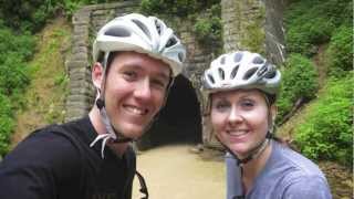 Riding ElroySparta bike trail Sparta Wisconsin [upl. by Alusru]