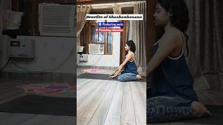 Shashankasana🐰🧘 ytshorts viralvideos yogavideos benefits relaxation fyp fitness practice [upl. by Dammahom]