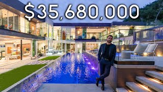 Inside a Crazy Modern Glass Mansion With a 3 Level Pool [upl. by Lledo]