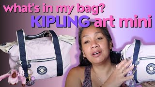 Whats In My Bag WIMB Kipling Art Mini Gentle Lilac  Summer Purse Handbag  Honeygirl K [upl. by Bardo]