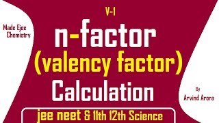 nfactor Calculation Part 1  IIT JEE Main and Advanced Chemistry Video Lecture [upl. by Enyad]