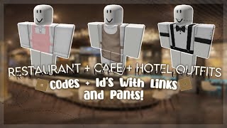 CAFE AND HOTEL UNIFORM OUTFIT CODESIDS  Matching sets  links [upl. by Keese]