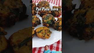 Pui shak recipe  Pui patar bora  Pui patar recipe  Pui saag recipe bengali shorts [upl. by Yedarb179]