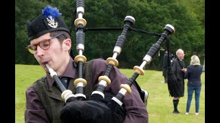 Pibroch Bagpipes Music On Visit To Highland Games Blairgowrie Perthshire Scotland [upl. by Yduj]