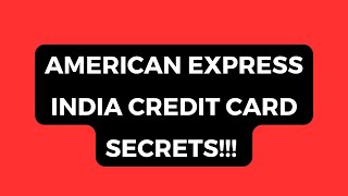 American Express credit card India secrets [upl. by Iaria855]