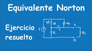 Circuito equivalente de norton ejercicio resueltos Teoria de circuitos [upl. by Anirt966]