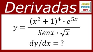 DERIVACIÓN LOGARÍTMICA  Ejercicio 2 [upl. by Ramahs870]