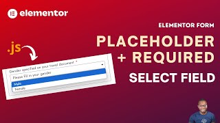 Placeholder for Required Select Field in Elementor Pro Form [upl. by Eirrak304]