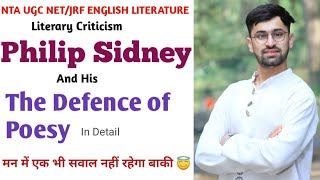 Sir Philip Sidney and his Defence of PoesyApology for Poetry in Detail Literary Criticism UGC NET [upl. by Nathanoj]