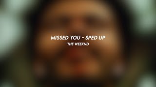 missed you the weeknd sped up [upl. by Nutter]